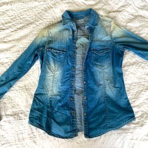 Zara denim blouse with buttons